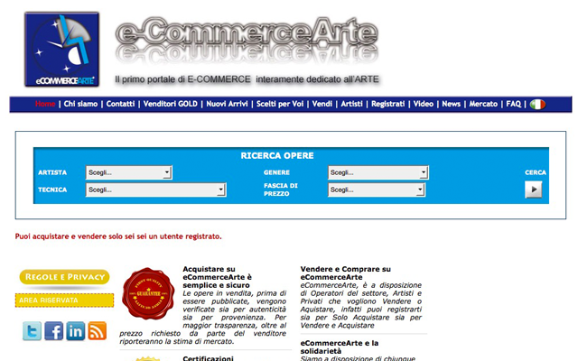 E-Commerce Arte portal